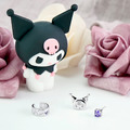 酷洛米-I Love Kuromi-純銀耳環-經典系列_1