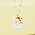 蛋黃哥-Gudetama-雙層單字-客製純銀項鍊_2
