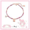 美樂蒂-MyMelody-蝴蝶晶鑽純銀手鍊-童話仙子系列