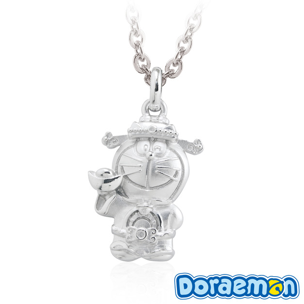 哆啦a夢Doraemon-財氣滿滿-銀飾墜子