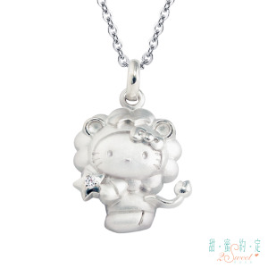 Hello Kitty凱蒂貓-獅子座(7/23~8/22)-星座銀飾墜子