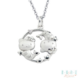 Hello Kitty凱蒂貓-雙魚座(2/19~3/20)-星座銀飾墜子
