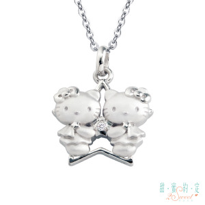 Hello Kitty凱蒂貓-雙子座(5/21~6/21)-星座銀飾墜子