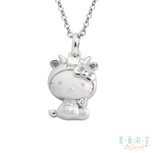 Hello Kitty凱蒂貓-魔羯座(12/22~1/20)-星座銀飾墜子