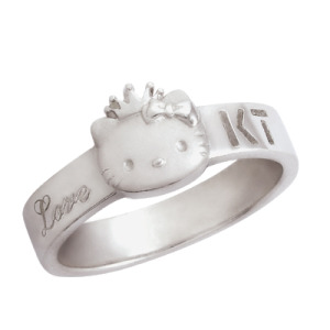 Hello Kitty凱蒂貓-宮廷-銀戒(女)
