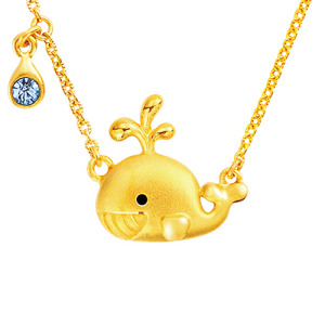 鯨奇一夏-鯨魚黃金項鍊