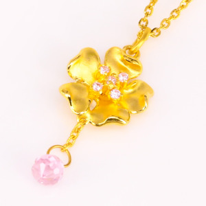 馨花盛放-黃金墜子