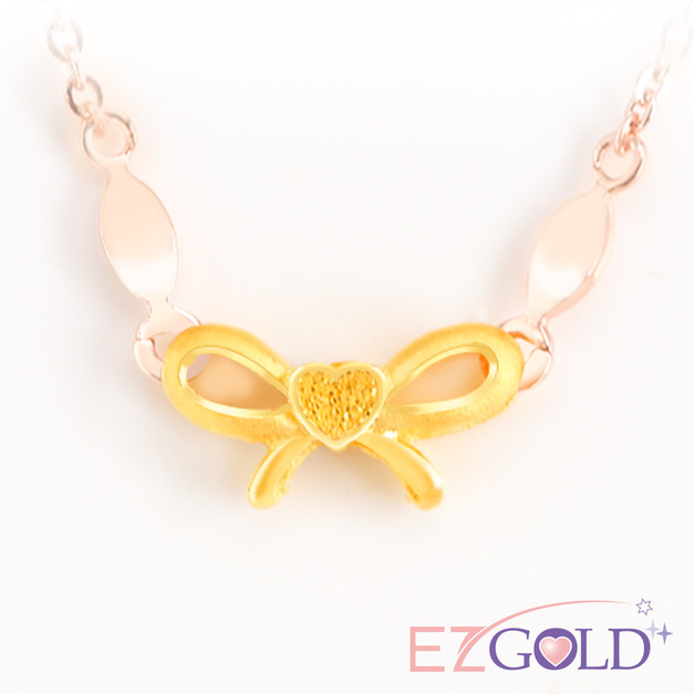 甜心之結-金加鋼項鍊