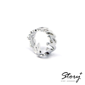 姓名訂製(10字內)-銀飾刻名字戒指(整圈)