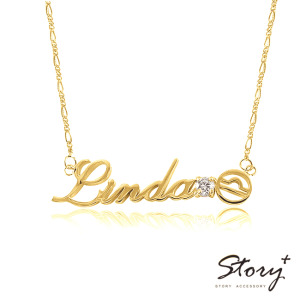 12星座款(8字以內)-銀飾刻名字項鍊