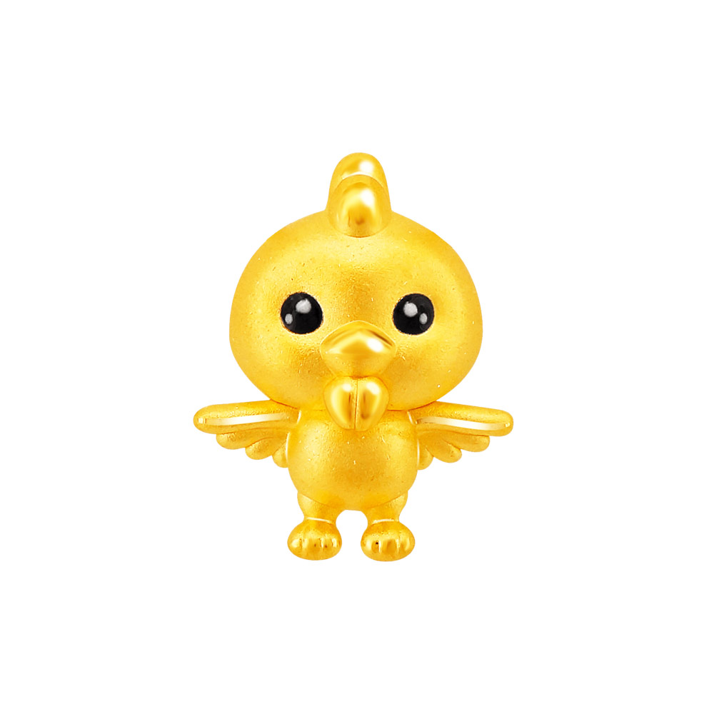 吉運福氣雞金珠-生肖雞-12生肖金飾