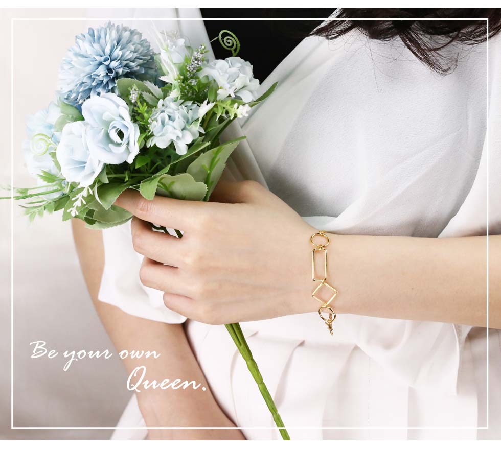 簡約幾何造型黃金手鍊