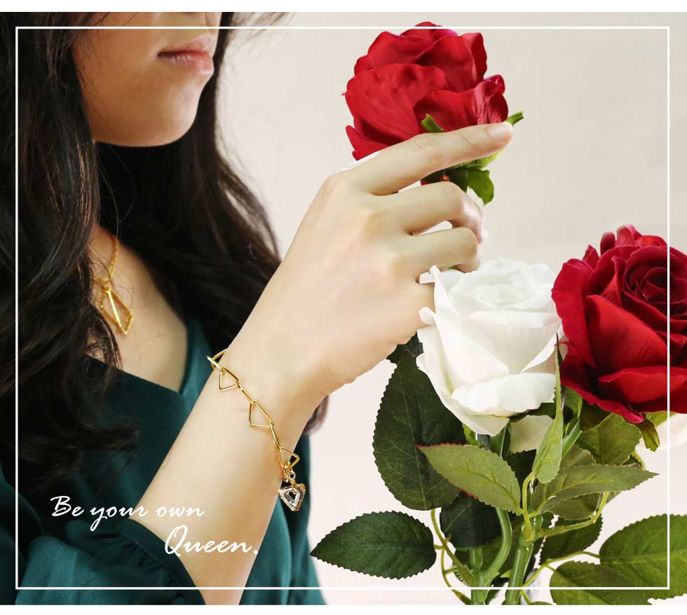 黃金水晶三角形手鍊