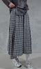 增片剪裁格紋褲裙