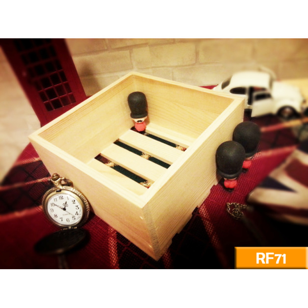 實木縷空收納盒(原木色)RF71