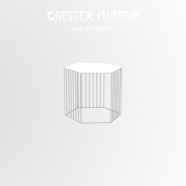 白色床邊柵欄茶几