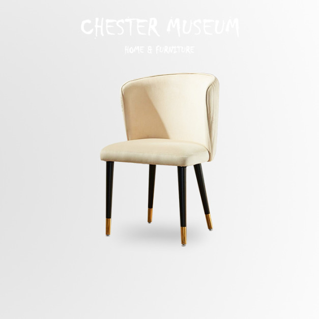 奶酪白貝殼環抱餐椅