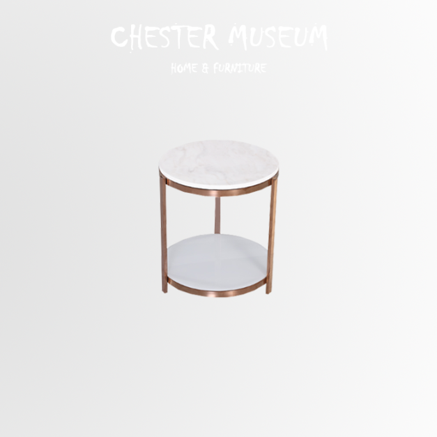 北歐風玫瑰金設計邊几