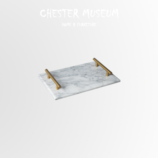 大理石金色把手托盤