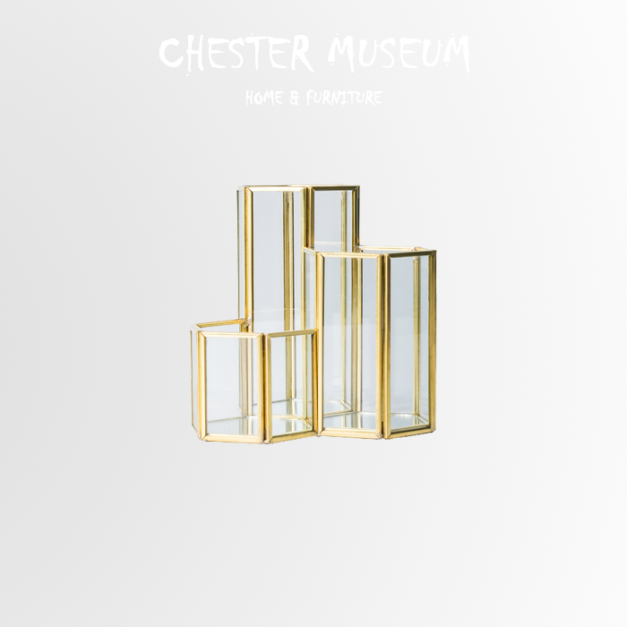 北歐金邊玻璃收納筒