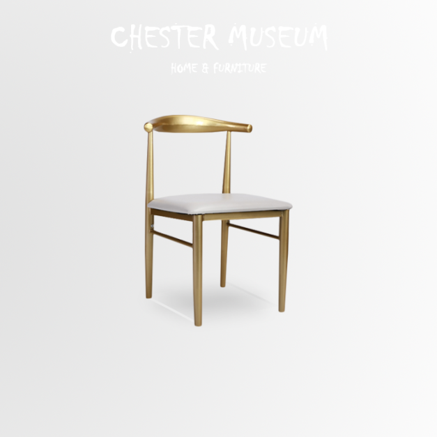 北歐金色牛角椅