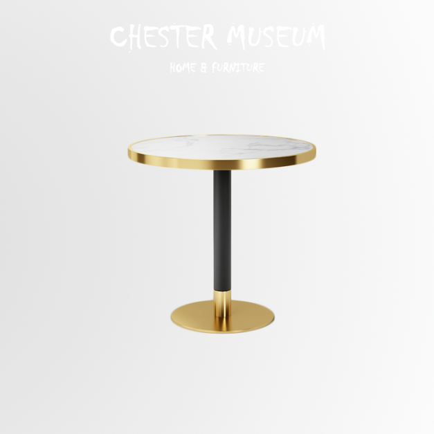 大理石金邊圓桌(A款)