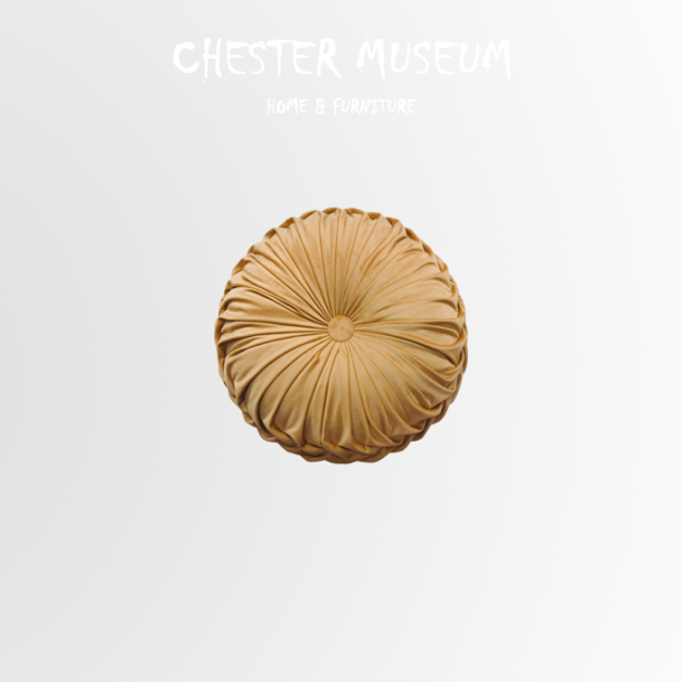 皺褶絨布圓形抱枕