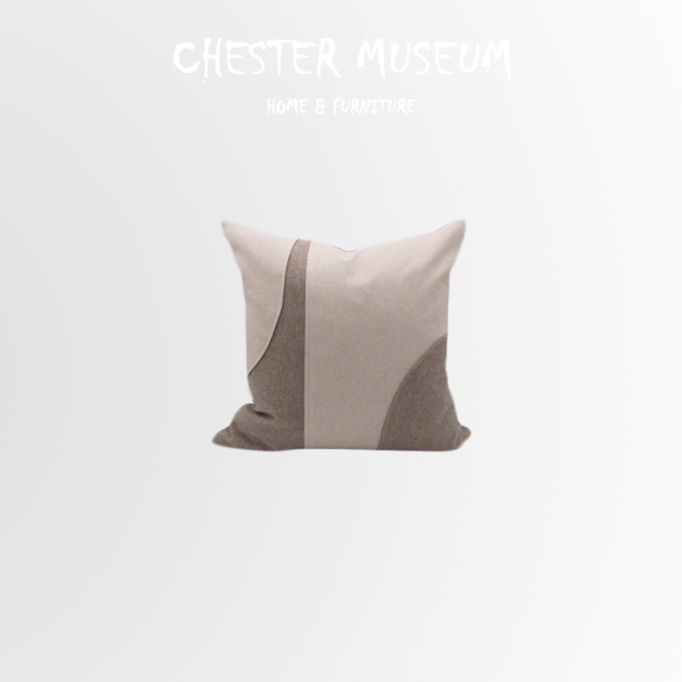 侘寂風卡其灰抱枕