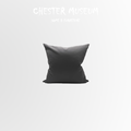 現代黑灰編織紋皮抱枕_1