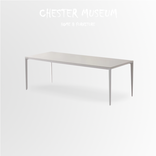 現代極簡白色餐桌