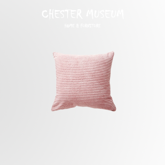 粉色條紋抱枕