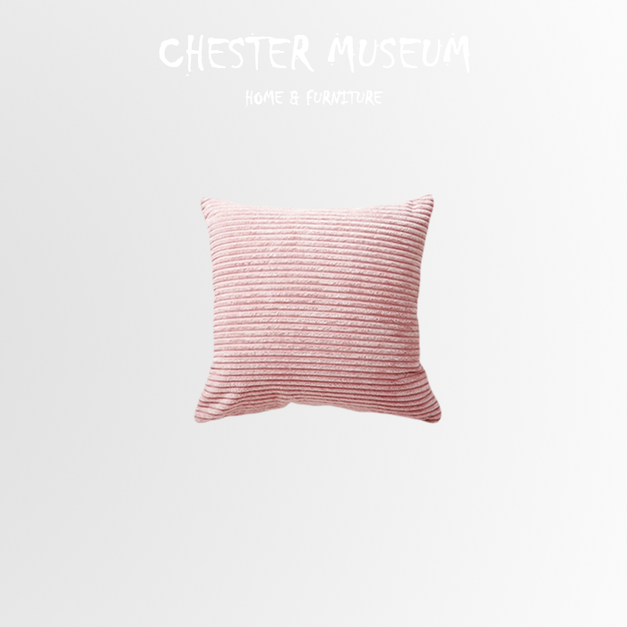粉色條紋抱枕