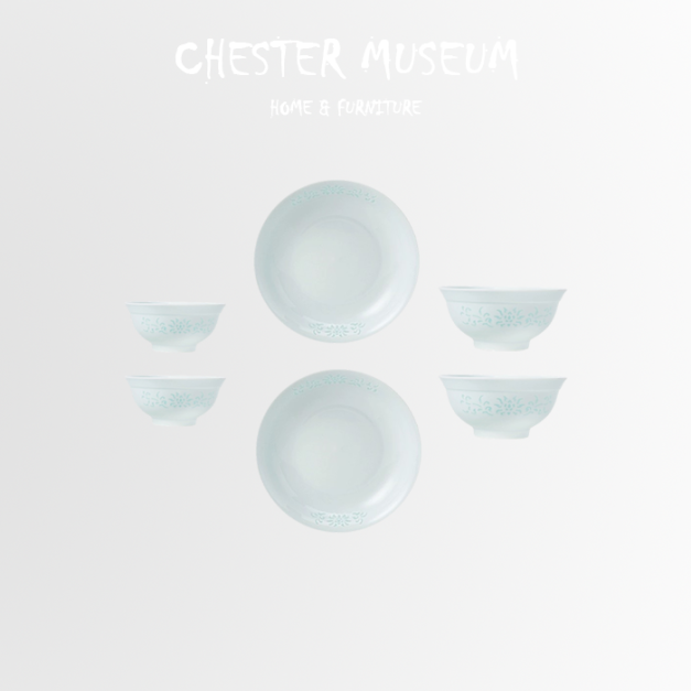 雲間花語碗盤組