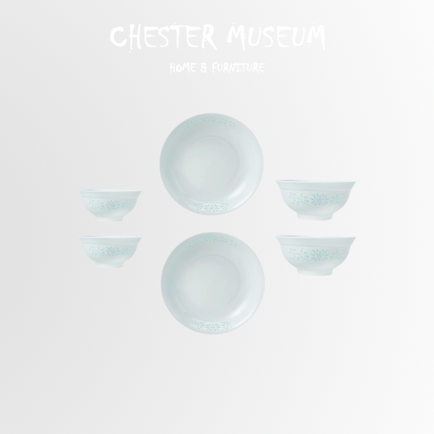 雲間花語碗盤組