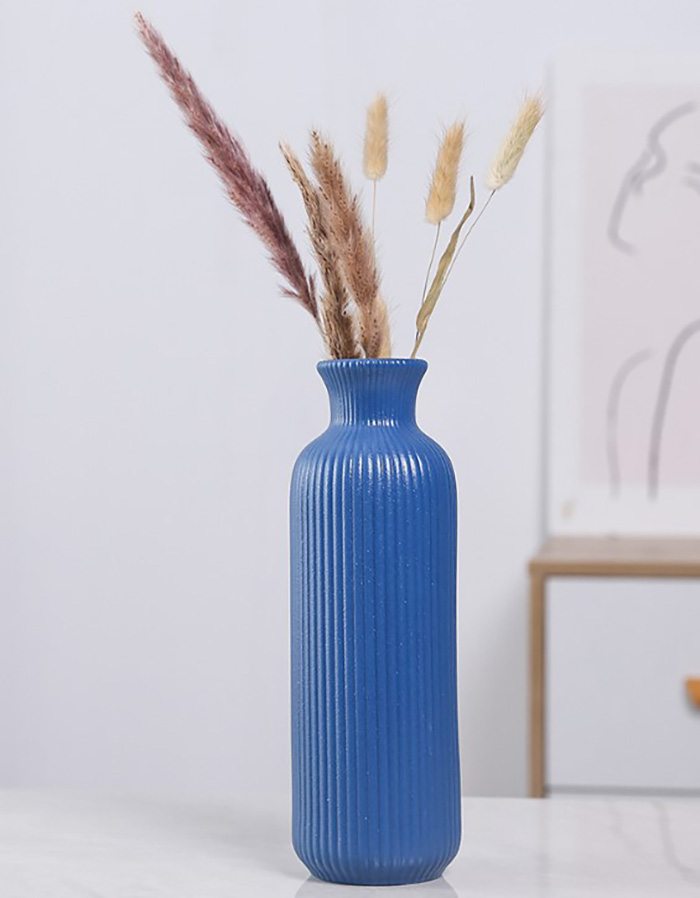 6482/雲藍 花瓶 森野泰明 未使用 共布共箱 花器 華道具