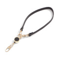 CHENSON真皮鑰匙掛繩 手腕繩 伸縮掛繩(繩+扣組合) 黑(W20910-3+Z14)_6