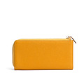 CHENSON真皮 超薄第三代 8卡L型長夾 外側附獨立零錢袋 黃(W22437-L)_12