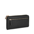 CHENSON真皮 超薄第三代 8卡L型長夾 外側附獨立零錢袋 黑(W22437-3)_9