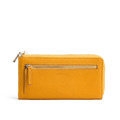 CHENSON真皮 超薄第三代 8卡L型長夾 外側附獨立零錢袋 黃(W22437-L)_10