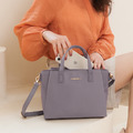 CHENSON 輕量3夾層4口袋 托特包斜背包 紫灰(CG83811-U)_6