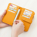 CHENSON 內外全真皮 11卡中夾附獨立零錢袋 黃(W22604-L)_4