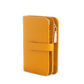 CHENSON 內外全真皮 11卡中夾附獨立零錢袋 黃(W22604-L)_12