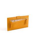 CHENSON真皮 超薄第四代 6卡極薄長夾 外側附獨立零錢袋 黃(W23449-L)_10