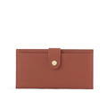 CHENSON真皮 超薄第四代 6卡極薄長夾 外側附獨立零錢袋 橘(W23449-O)_8