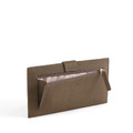 CHENSON真皮 超薄第四代 6卡極薄長夾 外側附獨立零錢袋 可可棕(W23449-D)_10