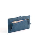 CHENSON真皮 超薄第四代 6卡極薄長夾 外側附獨立零錢袋 鸚鵡藍(W23449-5)_10