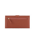 CHENSON真皮 超薄第四代 6卡極薄長夾 外側附獨立零錢袋 橘(W23449-O)_9