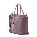 CHENSON美型通勤3口袋尼龍真皮斜背包托特包 紫(CG15191-U)_9