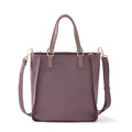 CHENSON美型通勤3口袋尼龍真皮斜背包托特包 紫(CG15191-U)_10