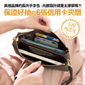 CHENSON真皮 6卡長夾式雙層手拿包 手機包附真皮手腕帶 (W25480)_2